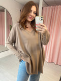 Oversized Jessy Jumper  -  Taupe