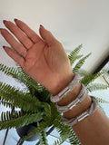 Magnet Clasp Sparkle Bracelet - Silver