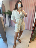 Cheesecloth Playsuit - Cream