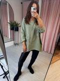 Sequin Bow Tunic - Sage