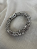 Magnet Clasp Sparkle Bracelet - Silver