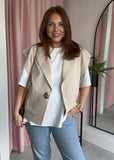 Trench Style Drop Shoulder Gilet