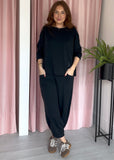 Barrel Leg Cotton Co-ord - Black