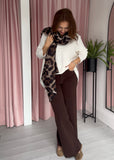 REDIAL Wide Leg Jeans - Chocolate Brown