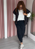 Barrel Leg Jogger - Black