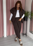 Quilted Gilet - Brown