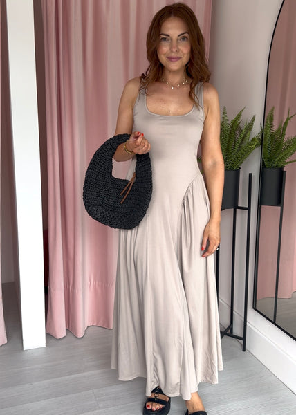 Basque Waist Jersey Dress
