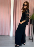 Elasticated Waist Trousers - Black Cheesecloth