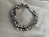 Magnet Clasp Sparkle Bracelet - Silver