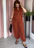 Harper Relaxed Waistcoat & Ballon Trouser Co-ord - Rust