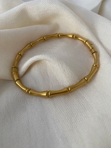 Bamboo Bangle - Gold