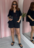 Cotton Pocket Shorts - Black
