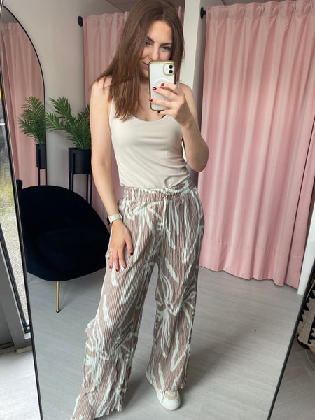 Pleated Trousers - Taupe