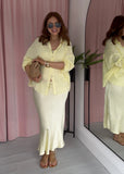 Cotton Crinkle Shirt - Lemon