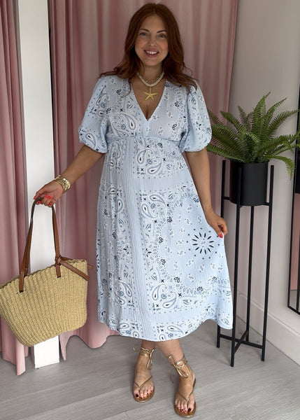 Bandana Dress - Blue