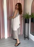 Colour Block Dress - Taupe