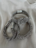 Magnet Clasp Sparkle Bracelet - Silver