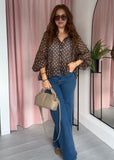 Polka Dot Shirt - Brown