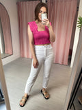 Jessie Shirred Top - Pink