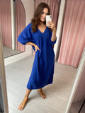 Cheesecloth Winnie Midi Dress - Blue