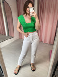 Jessie Shirred Top - Green