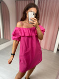 Off Shoulder Dress - Pink