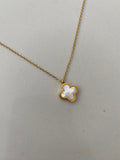Clover Necklace - Gold & Pink