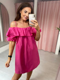 Off Shoulder Dress - Pink