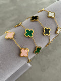 Clover Bracelet - Gold & Pink