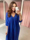 Cheesecloth Winnie Midi Dress - Blue