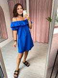 Off Shoulder Dress - Blue