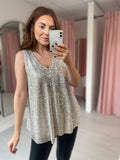 Sequin Swing Vest - Champagne