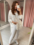 Oversized Spot Sequin Shirt - White