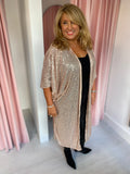Sequin Kimono - Rose gold