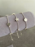 Happiness Stacker Bracelet - Silver