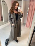Jersey Trench Coat - Taupe