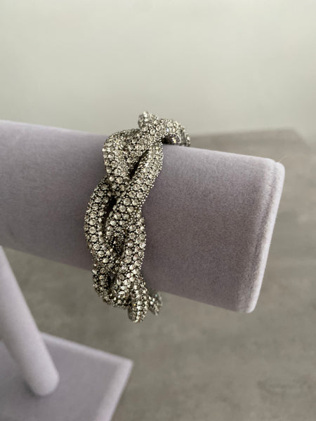 Plait Sparkle Bracelet - Silver