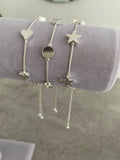 Happiness Stacker Bracelet - Silver