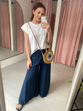 Palazzo Trousers - Navy