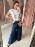 Palazzo Trousers - Navy