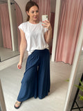 Palazzo Trousers - Navy